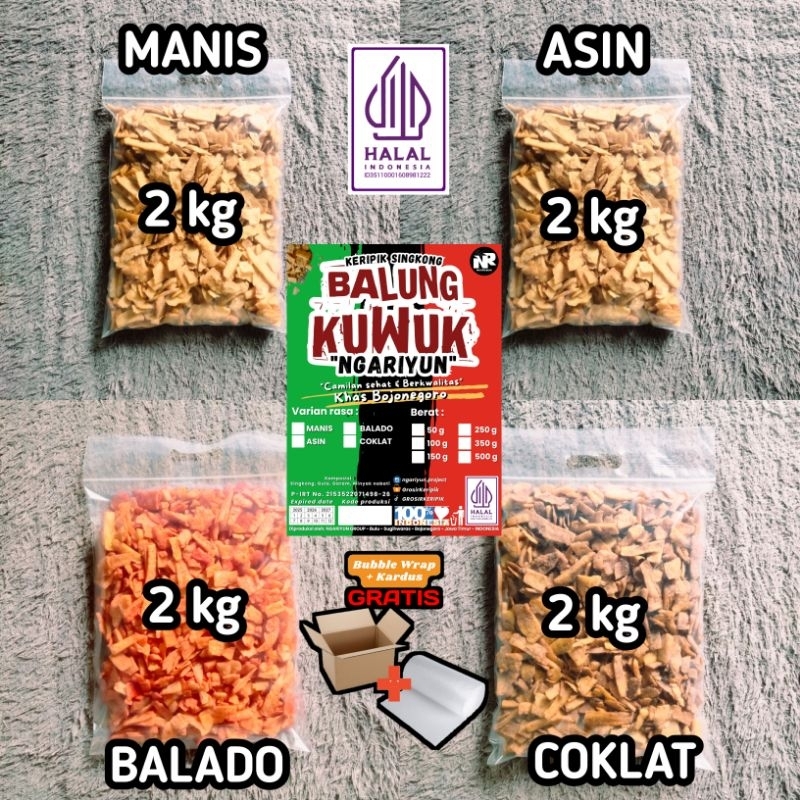 

[ PAKET 2 Kg ] BALUNG KUWUK NGARIYUN ANEKA RASA KHAS BOJONEGORO