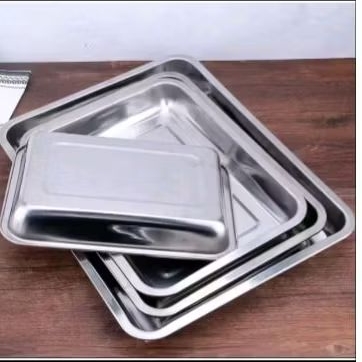 nampan stainless persegi 40cm x 30cm / nampan peniris minyak / baki tray / baking tray stainss / tat