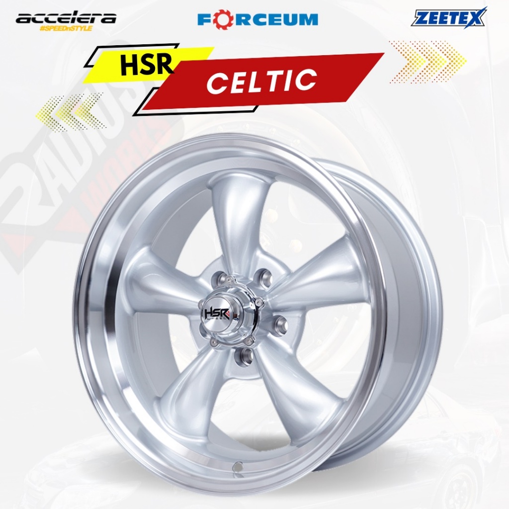 hsr original ring 17 pcd 5x114,3 hsr celtic velg mobil berkualitas