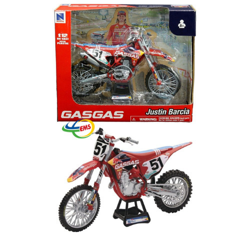 58303 - New Ray 1/12 MC 450F Motorcycle #51 Justin Barcia "GasGas Factory Racing - Red Bull"
