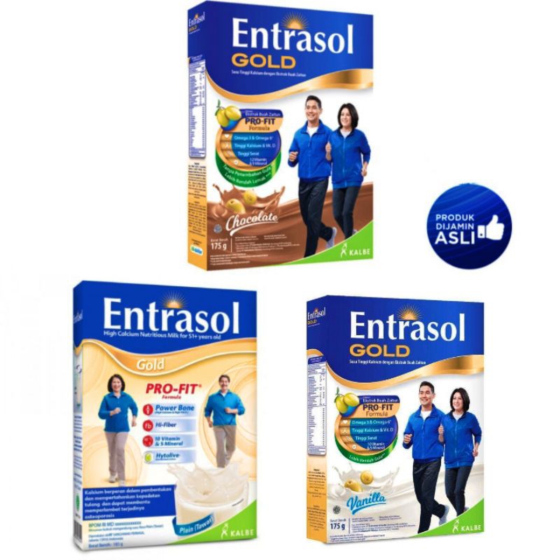 

entrasol activ gold vanilla late mokachink plain coklat vanila kaleng 150g 185g 400g