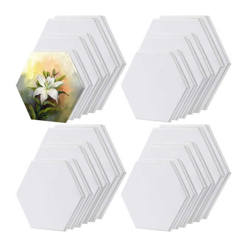 

Kanvas Lukis Flywood/Triplek Hexagonal ( Segienam ) 25cm