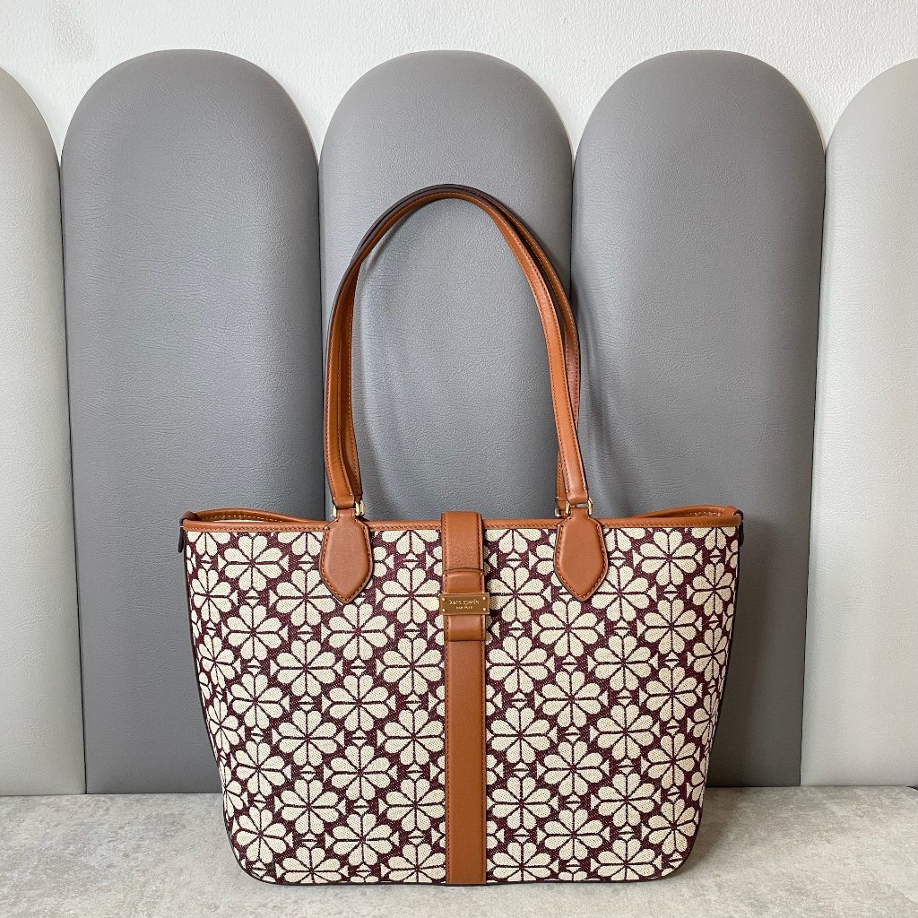 Spade Flower Jacquard Medium Open Tote