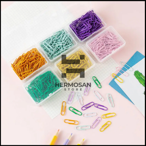 

Paper Clip Penjepit Jepit Jepitan Klip Kertas Binder Memo Notepad Sticky Notes Warna Warni Cerah Metalic