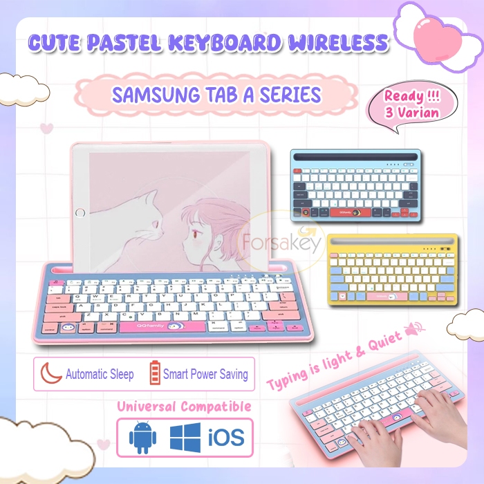 ( 2in1 KEYBOARD & STAND ) for Samsung Galaxy Tab A9 A9+ Plus A8 A7 A6 A 8 8.0 10 10.1 10.5 11 Inch W