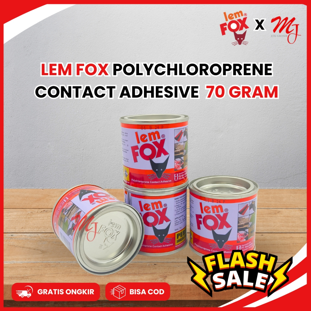 

Lem Fox Serbaguna Kaleng Merah 70 Gr