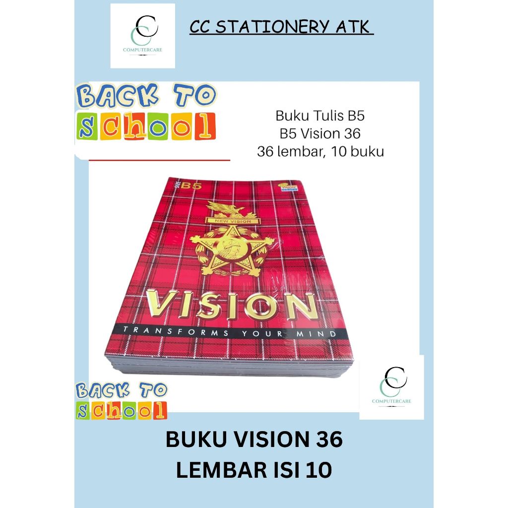 

Buku Tulis Vision 36 B5 ( ISI 10) PAK