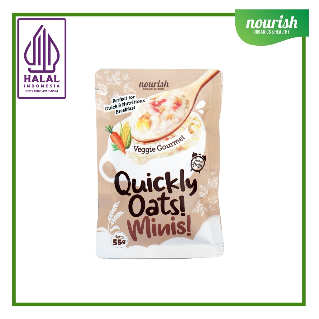 

Quickly Oats! Minis! Instant Oatmeal Veggie Gourmet NO MSG 55gr