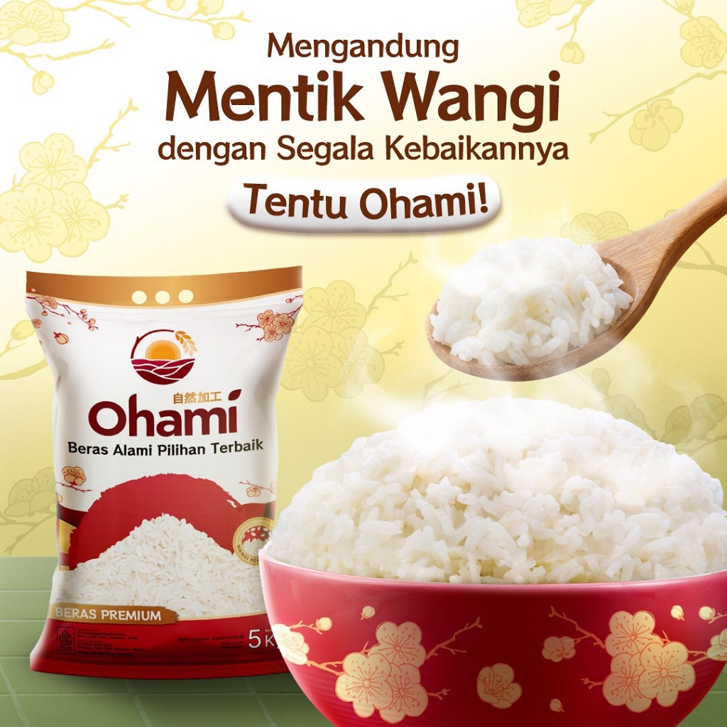 

Beras Ohami 5kg Premium Pulen Wangi Alami