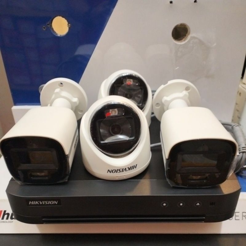 PAKET CCTV HIKVISION 4 CHANNEL 5MP COLORVU AUDIO LENGKAP