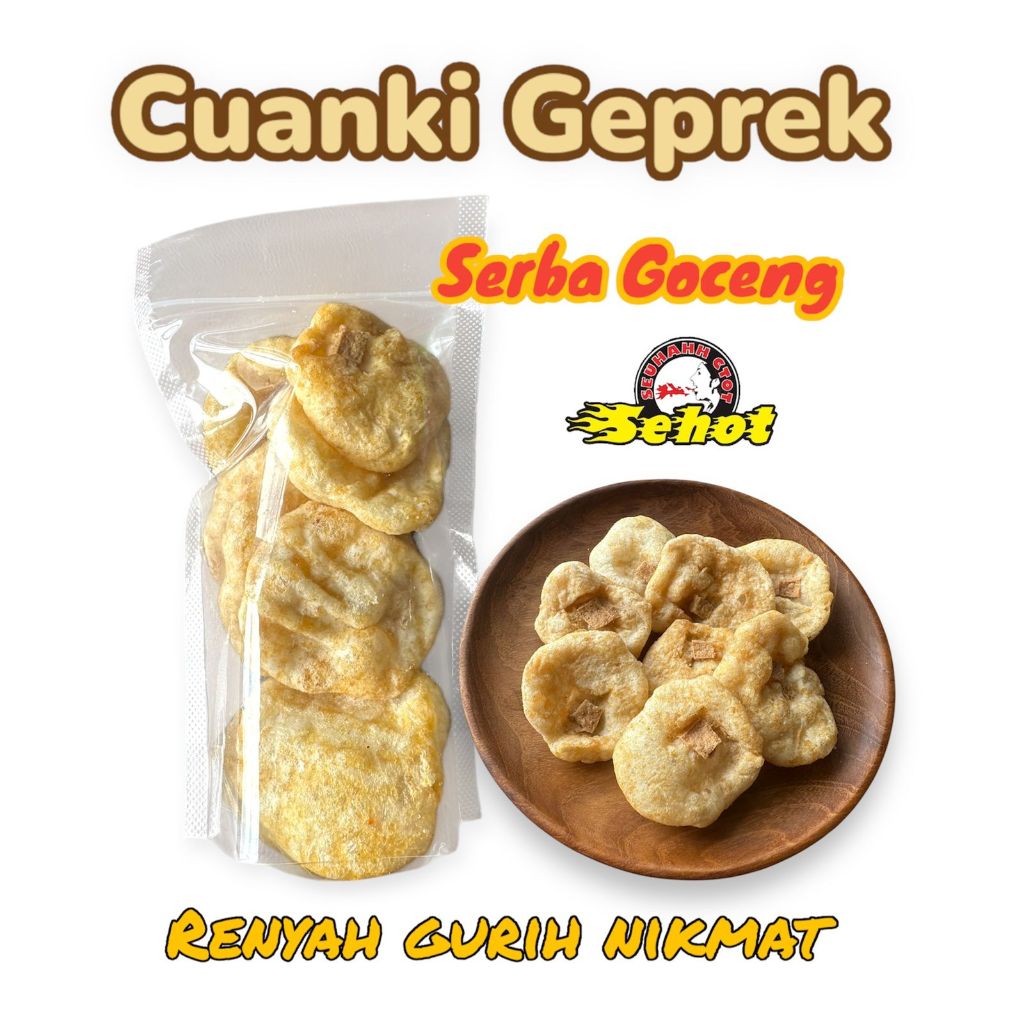 

CUANKI GEPREK ISI 8 PCS TOPING TAMBAHAN BASO ACI, CUANKI, SEBLAK