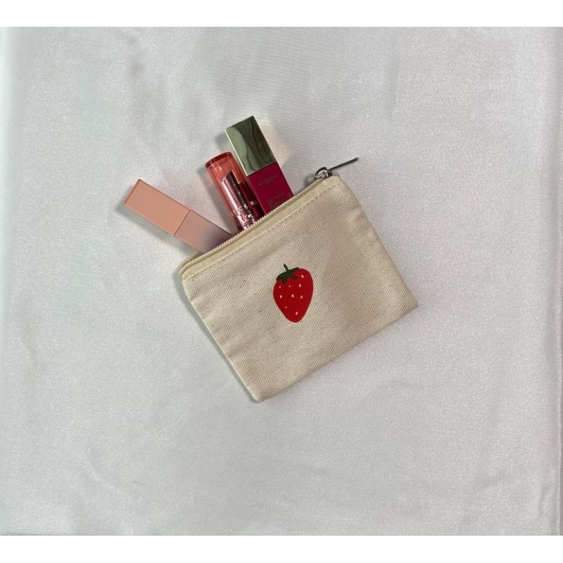 SANDAE Korean Canvas Mini Pouch | Dompet Wanita Kanvas Cute Korean Style | Karakter Lucuu | dompet k