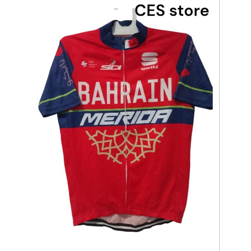 jersey baju olahraga sport sepeda bahrain merida roadbike gravel