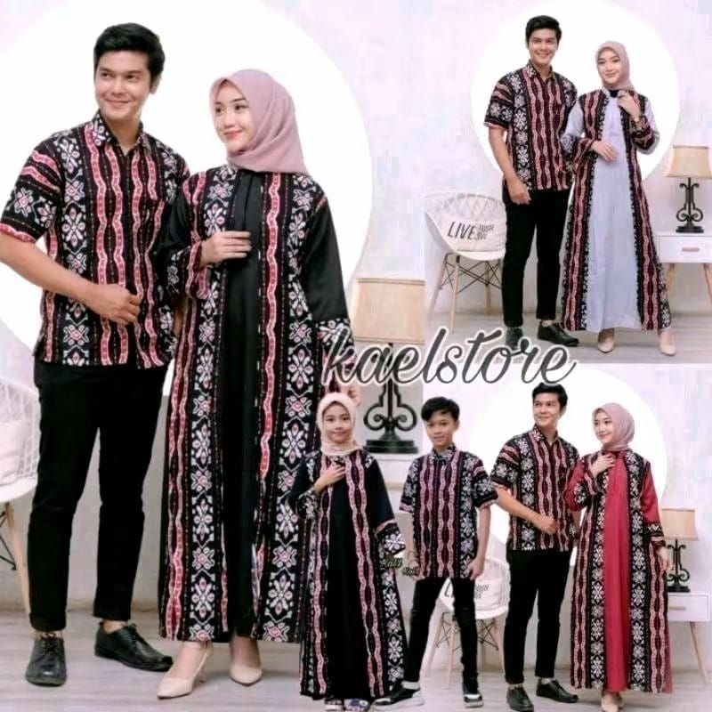 Couple Gamis Keluarga Ibu Ayah dan anak Sarimbit