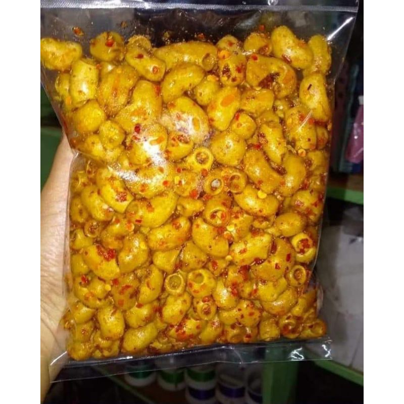 

Makaroni Bantet Pedas Daun Jeruk 500gram Makaroni Bantet renyah, Gurih Pedas Segar Daun Jeruk 500gram