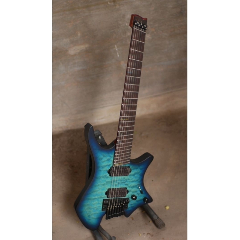 Headless Gitar MultiScale 7Strings Model Strandberg Steinberger Blue Ocean.