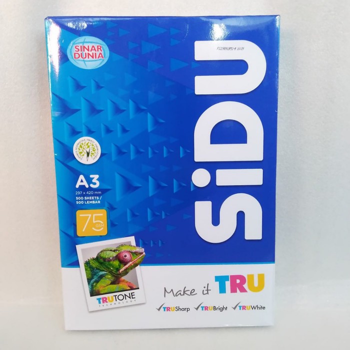 

kertas a3 merek sidu (isi 500 lembar/ 1 rim)