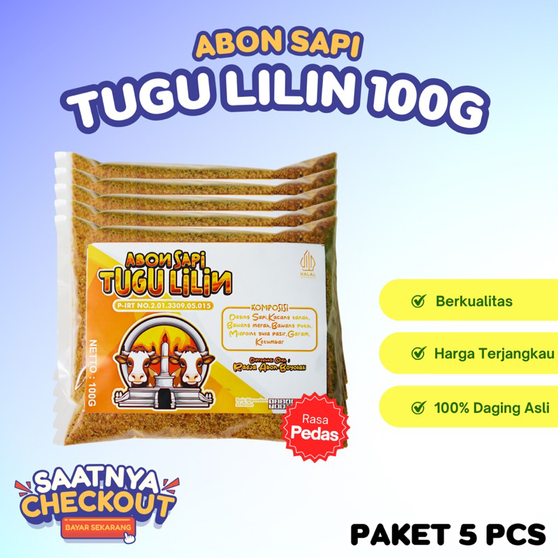 

PAKET 5 PCS ABON SAPI TUGU LILIN PEDAS