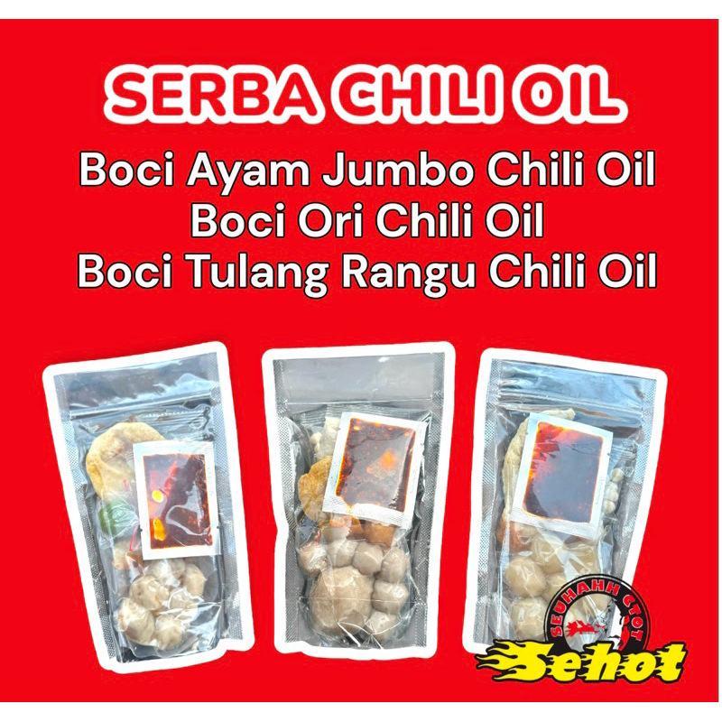 

[ SERBA CHILI OIL 3 BUNGKUS ] BASO ACI ORI CHILI OIL, BOVI TULANG RANGU CHILI OIL, BOCI AYAM SUWIR CHILI OIL