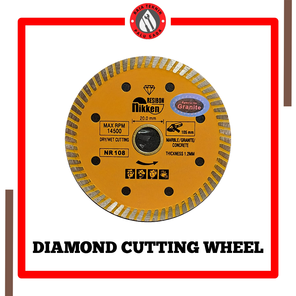 NIKKEN diamond wheel turbo 4" / pisau potong granit nikken resibon turbo