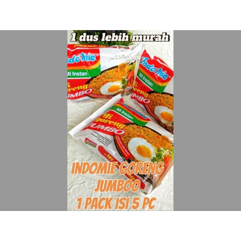 

Indomie goreng JUMBO Per 5 pcs