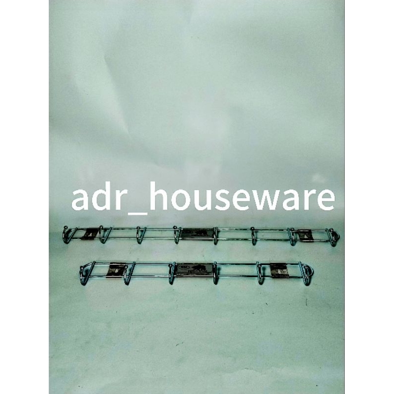 Kapstok gantungan baju full stainless steel / Kapstok stainless 6 kait / kapstok stainless 8 kait