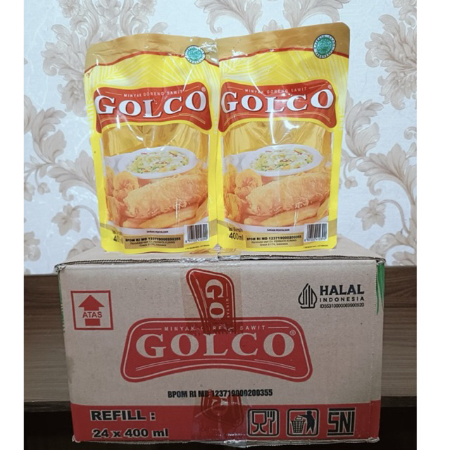 

1 Dus Minyak Goreng Golco 400ml Kemasan Botol/Refil Jernih Berkualitas