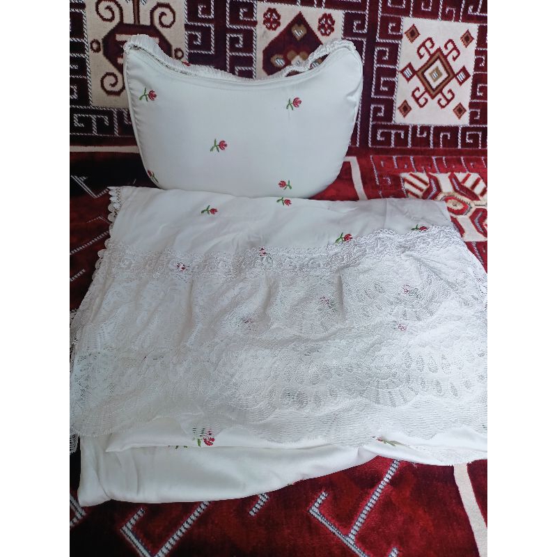 MukenahSutraBordirBungaMewahBungaKecilJumbofullRendaPremium