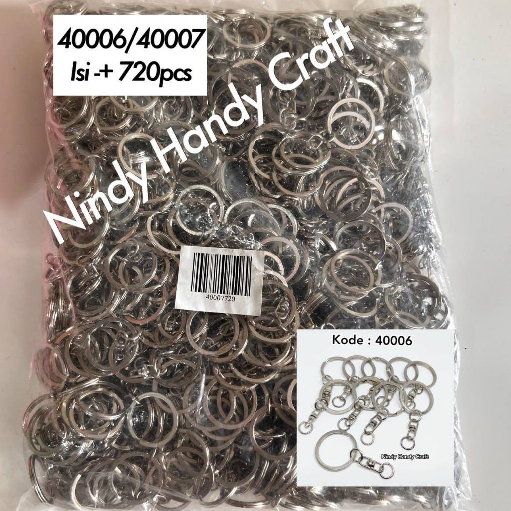 GROSIR 720 PCS GANTUNGAN KUNCI 40006/40007 - BAHAN RING GANTUNGAN KUNCI