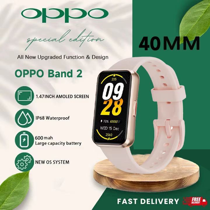 Official OPPO Band 2 Smart Band 40mm Bluetooth for IOS & Android Amoled Segel Dan Garansi Resmi Orig