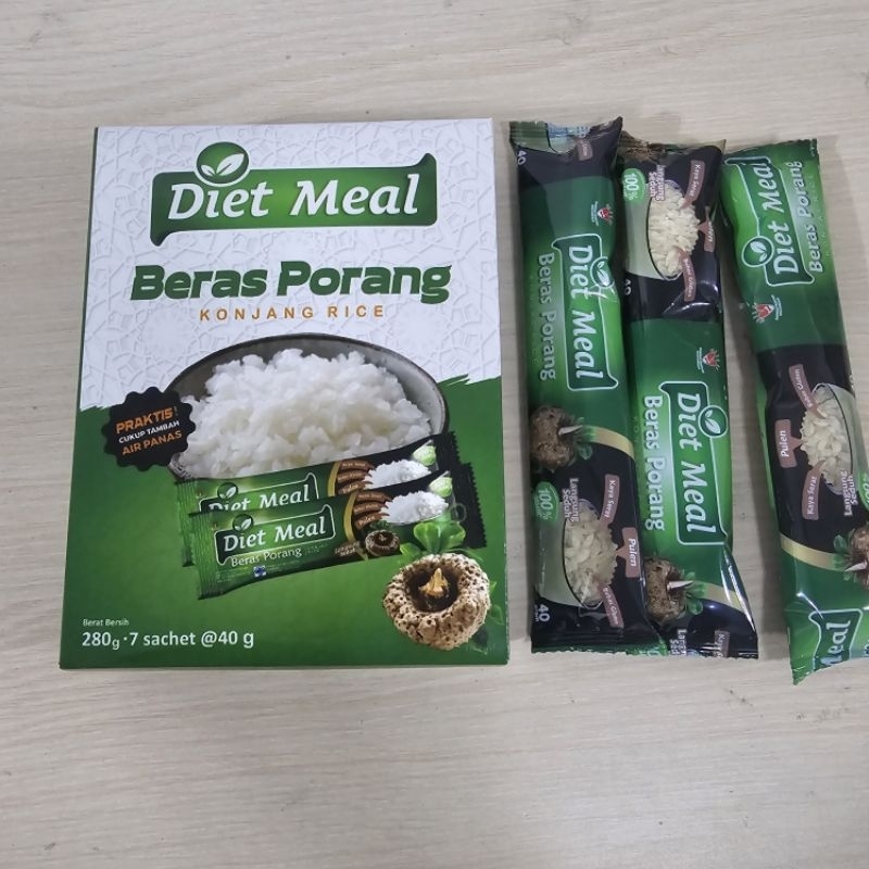 

Beras Porang DIETMEAL kemasan DUS BOX isi 7 sacet