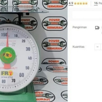 

Timbangan Duduk 150 KG FRT Jarum Timbangan Plat Manual 150kg Vietnam