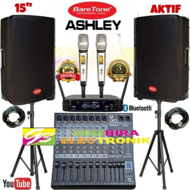 Paket Karaoke Speaker Aktif Baretone 15rc 15 inch 1000 watt Original