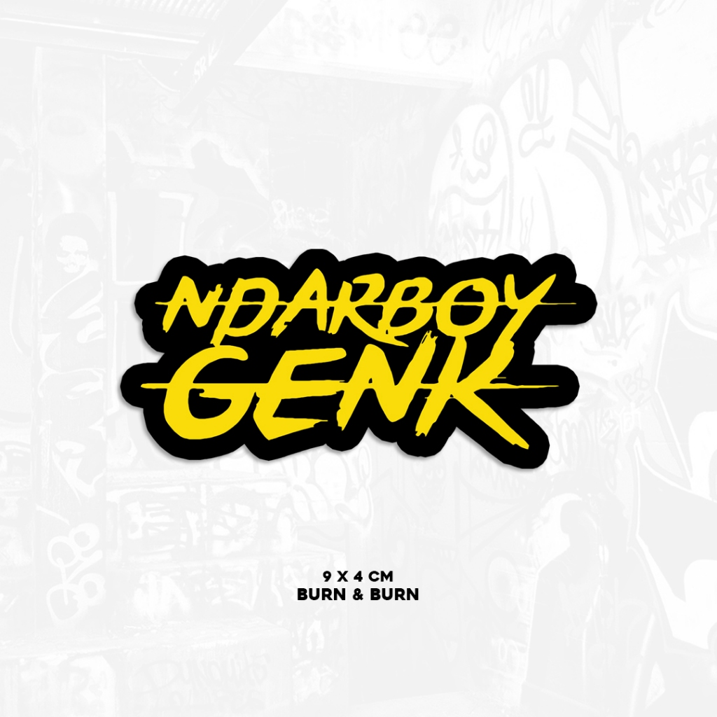 Ndarboy Genk| Stiker Satuan | Sticker Vinyl | Stiker Helm | Stiker Tumbler | Stiker Hindia | Stiker 