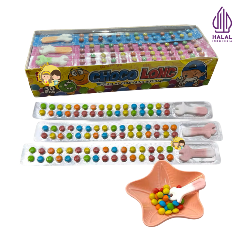 

GROSIR - Choco Long Tools 30 X 7 Gr Cokelat Permen Tools Rasa Coklat Buah by Jadoel_Snack