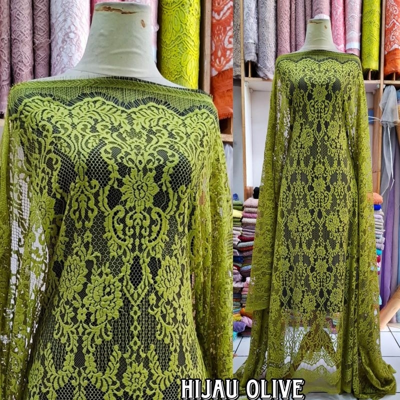 Hnna Kain Brokat Semifrancis Mewah Bahan Kebaya Modern
