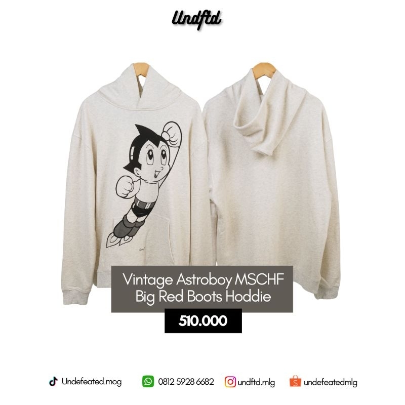 UD VINTAGE ASTRO BOY MSCHF BIG RED BOOTD PRINT HOODIE