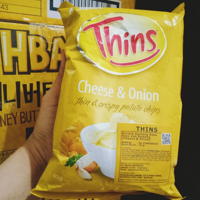 

Thins Keripik Kentang Rasa (Cheese & Onion) 45g