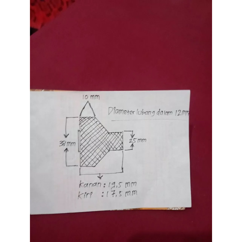 bosh depan velg satria fu pnp skok usd minerva bahan stainless As 12 ( panjang kanan 19,5mm kiri 17,