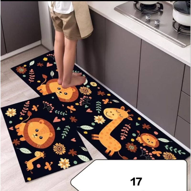 Keset Dapur minimalis/Keset Dapur 2 in 1 (SALE Mini Set) Isi 2 pcs Keset Dapur Minimalis (40 x 60 cm