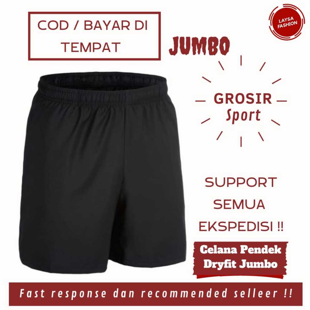 (JUMBO) COD SATUAN DAN GROSIR Celana Kolor Pendek Pria Wanita Santai Jumbo Olahraga Training Lari Ba