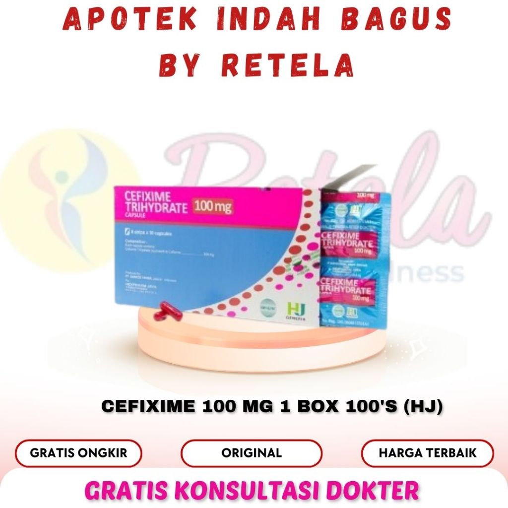 Cefixime 100 Mg 1 Box 100'S (HJ) / Antibiotik