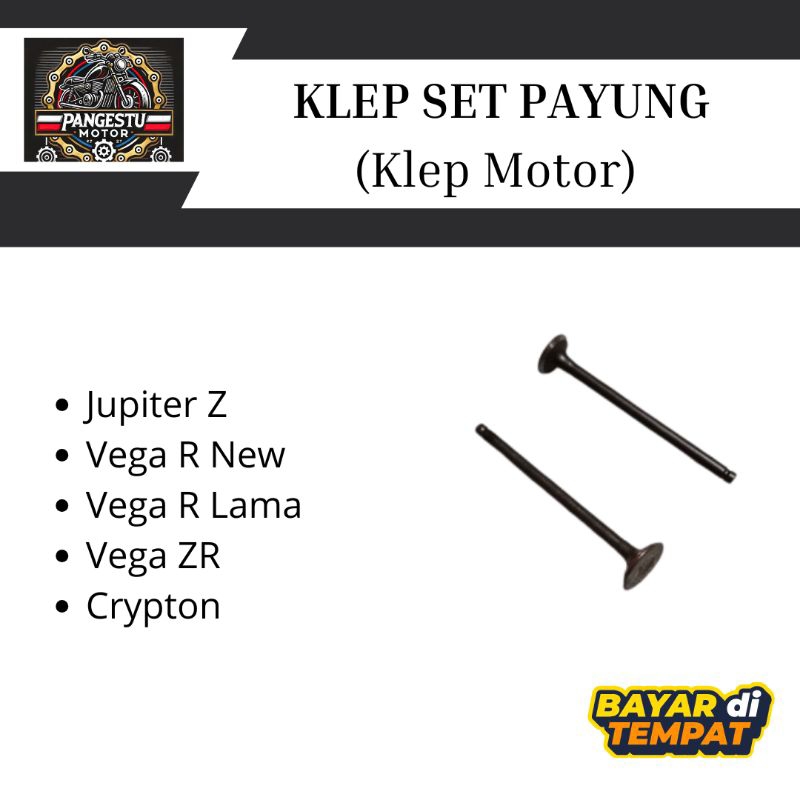 Klep Motor Set Payung Jupiter Z Vega Lama Vega R New Vega ZR Crypton