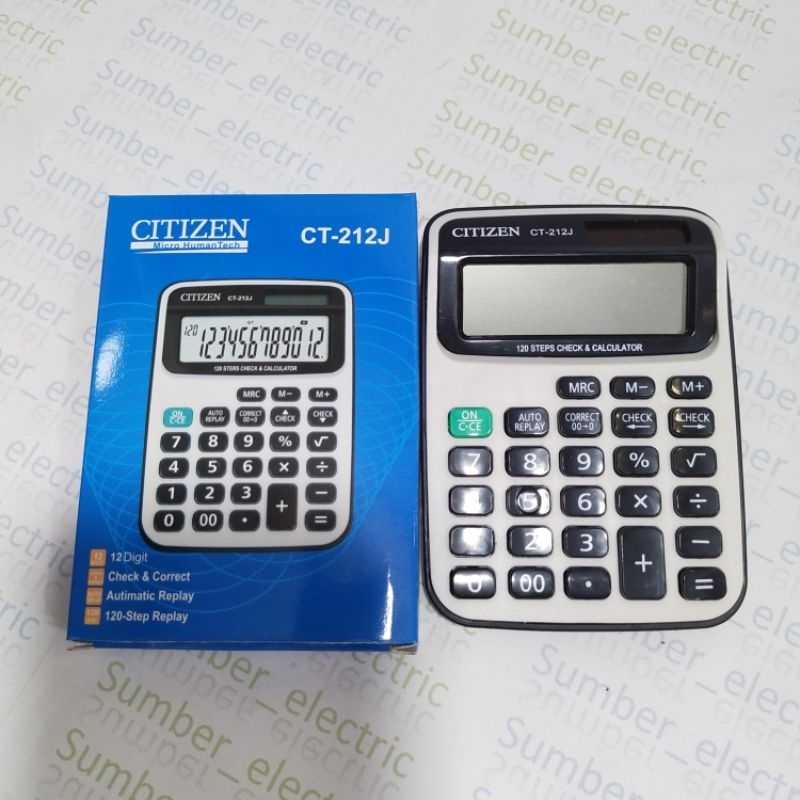 

kalkulator CITIZEN CT-212J check & correct