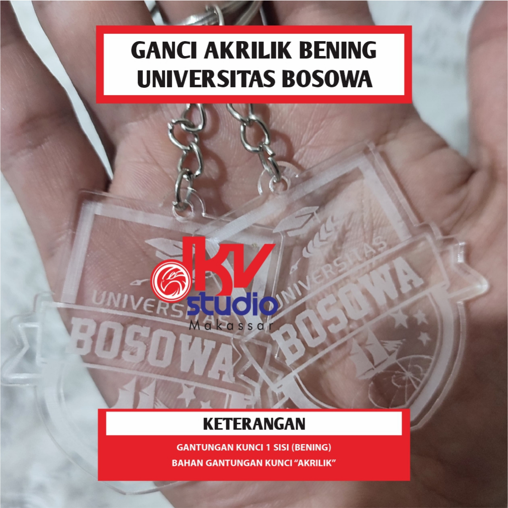GANTUNGAN KUNCI AKRILIK UNIVERSITAS BOSOWA