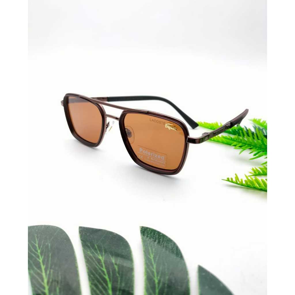 Fashion New Kacamata Lacoste 8260 Lensa Brown Polarized Super Premium