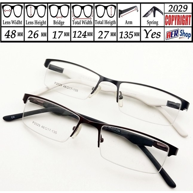 frame kacamata half frame kacamata minus frame minus unisex