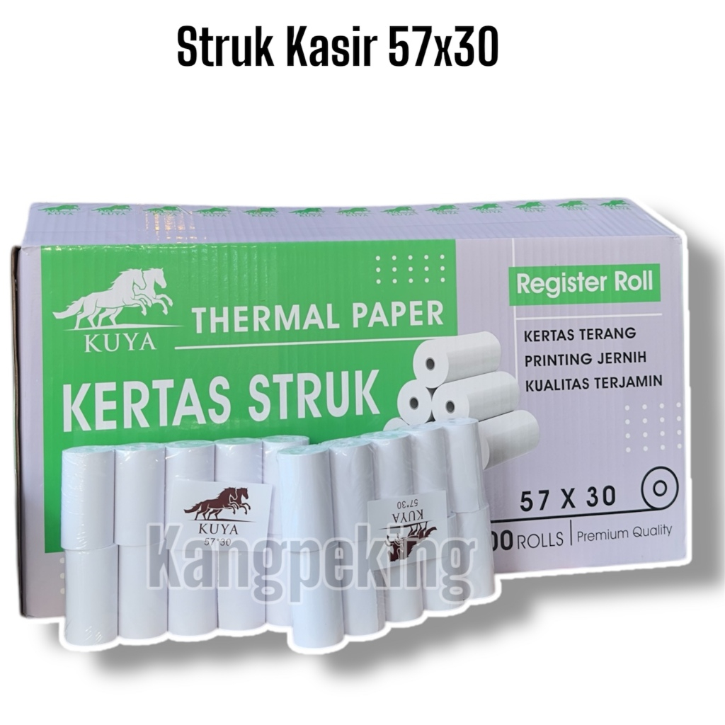 

KERTAS STRUK THERMAL KASIR 57x30 TERMAL EDC PRINTER MINI BLUETOOTH 57MM CORELESS MURAH