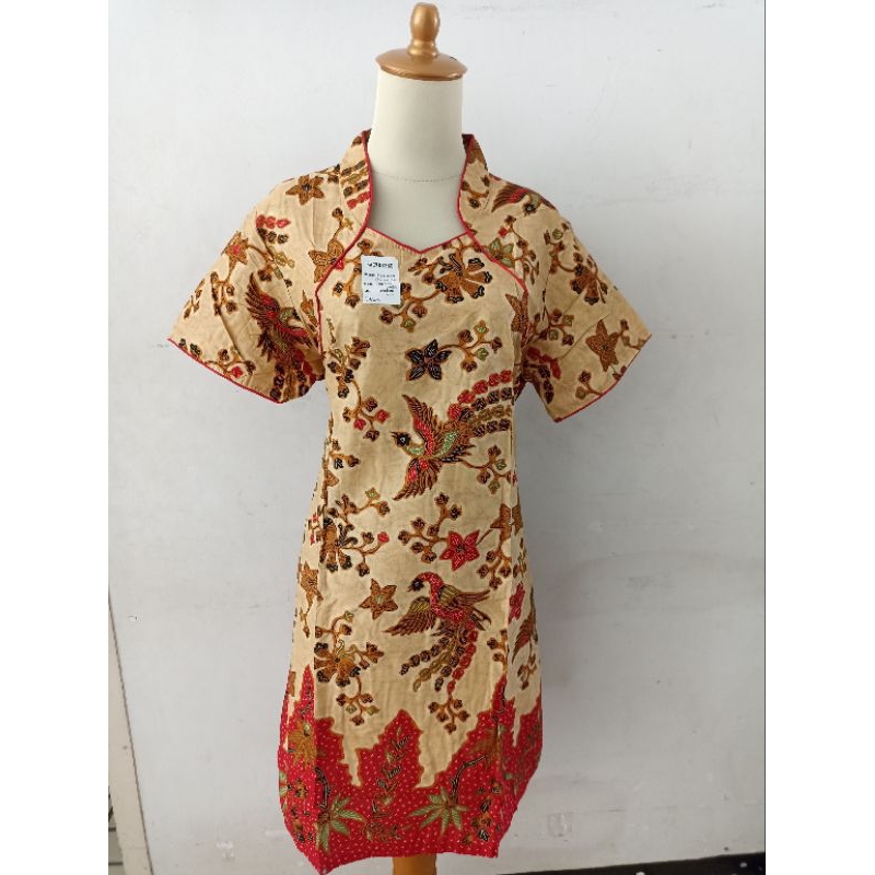 SACKDRESS BATIK MURAH WANITA KANTOR PREMIUM 668SK233 BIG SIZE
