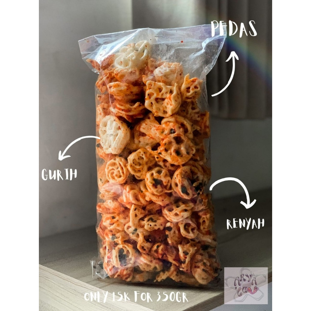 

Kerupuk Seblak Rafael Pedas daun jeruk 350gr
